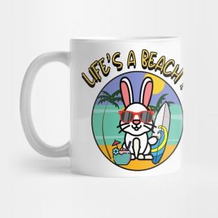 Cute bunny Goes to the beach Mug